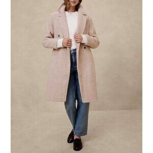 New BR Herringbone Tailored Coat Blush Small $280